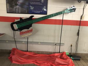 Maysteel made a custom, sheet metal guitar for #MFGDay2018